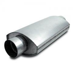 Dynatech Split-Flow Oval Racing Muffler, 3.5